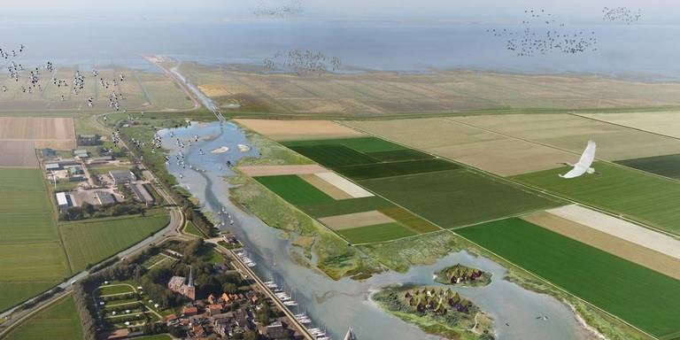 Impressie Holwerd aan Zee - illustratie Burroharro Impressie Holwerd aan Zee - illustratie Burroharro